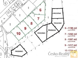 Prodej stavebního pozemku č. 9 / 1217 m² Řehlovice - Dubice, okres Ústí nad Labem, (1 990 Kč/1 m²)